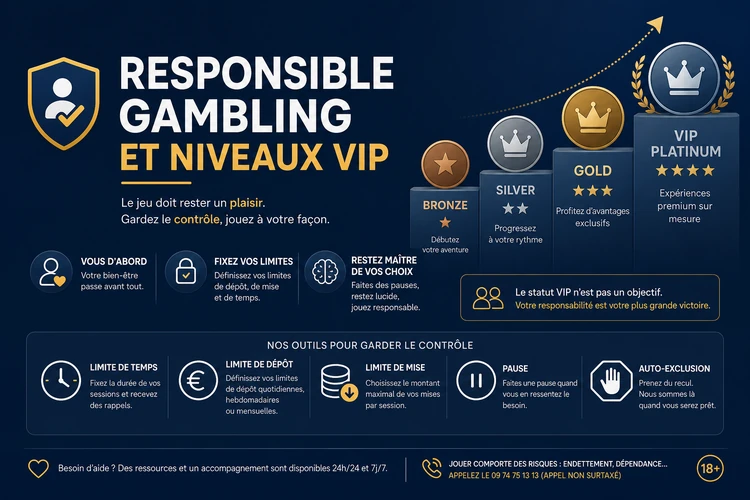 Responsible gambling et niveaux VIP